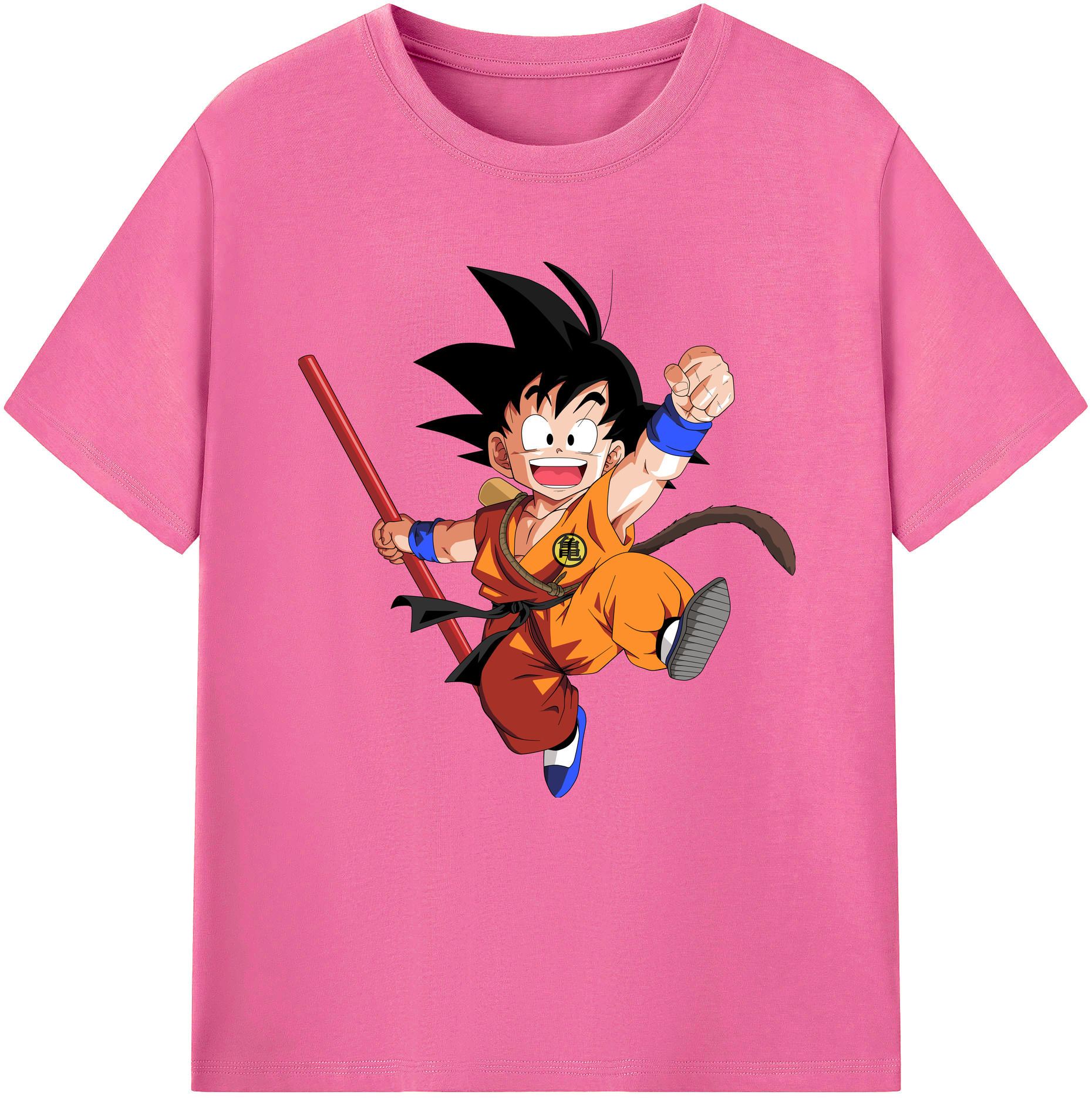 （画像用） ドラゴンボール 孫悟空（そん ごくう）Son Goku カカロット DRAGON BALL Kakarotto レディースカジュアルプリントTシャツ（綿100％）